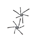 Sidebørstesæt til Miele RX2 og RX3 Scout støvsugerrobot