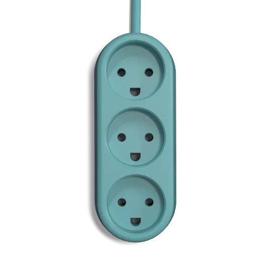 ColorCable Model 3 stikdåse Cheerful Turquoise