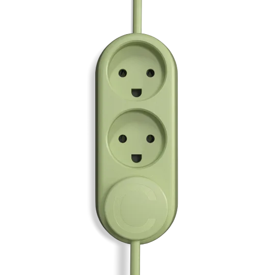 ColorCable Model 3 stikdåse Leaf Green