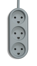 ColorCable Model 3 stikdåse Minimalist Grey