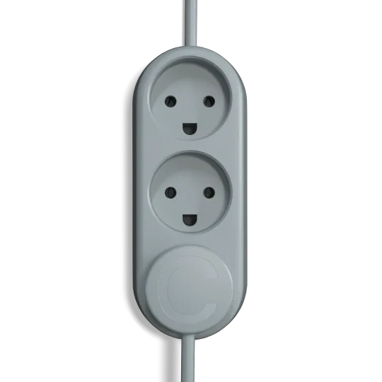 ColorCable Model 3 stikdåse Minimalist Grey