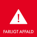 Piktogram Affaldssortering – Farligt affald (rød) 10,5x10,5 cm