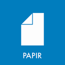Piktogram Affaldssortering – Papir (blå) 10,5x10,5 cm