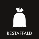 Piktogram Affaldssortering – Restaffald (sort) 10,5x10,5 cm