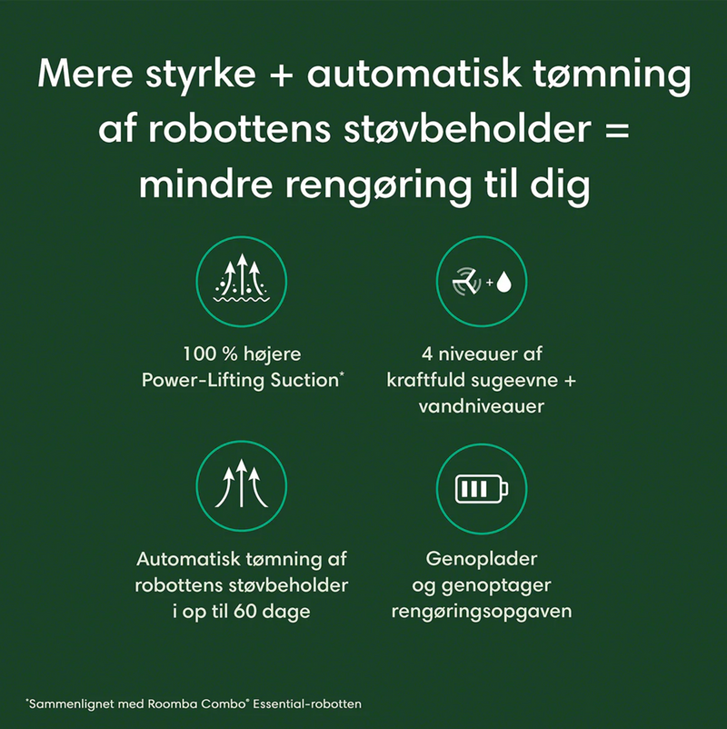 iRobot Roomba Combo 2 Essential robotstøvsuger og gulvvasker