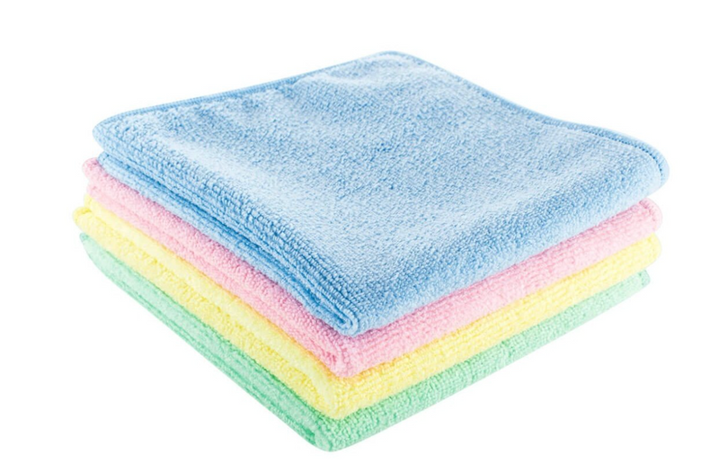 10 stk Microfiberklud 32 x 32 cm blå eller grøn