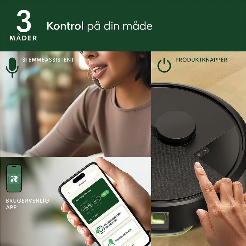 iRobot Roomba Combo+ 105 robotstøvsuger hvid eller sort