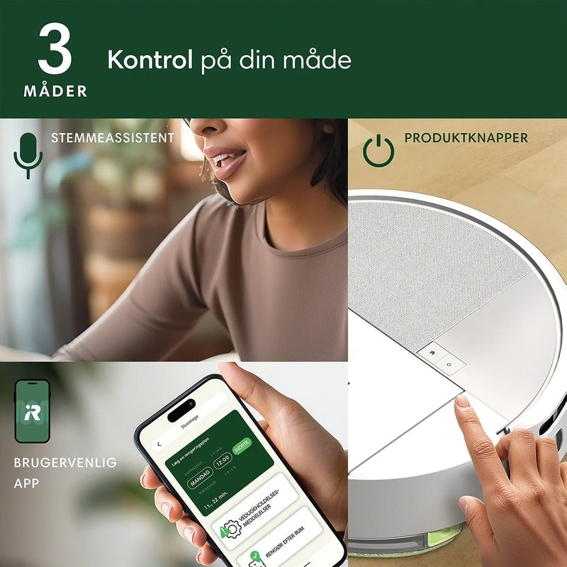 iRobot Roomba Combo Compact 205 robotstøvsuger hvid eller sort