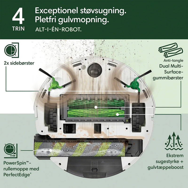iRobot Roomba® Plus 705 Combo-robot + AutoWash ™-dock hvid eller sort