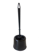 Toiletbørste med rund skål sort